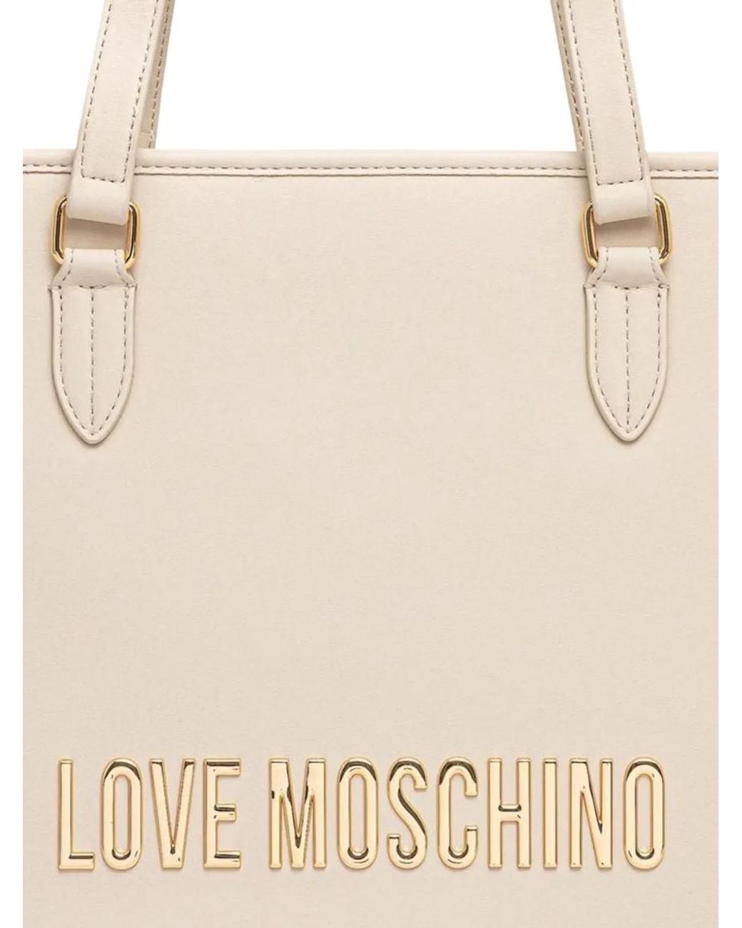 Love Moschino Natural Sac À Main À Logo