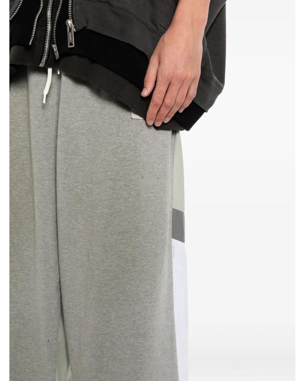 Maison Mihara Yasuhiro White Layered-Hem Track Pants for men
