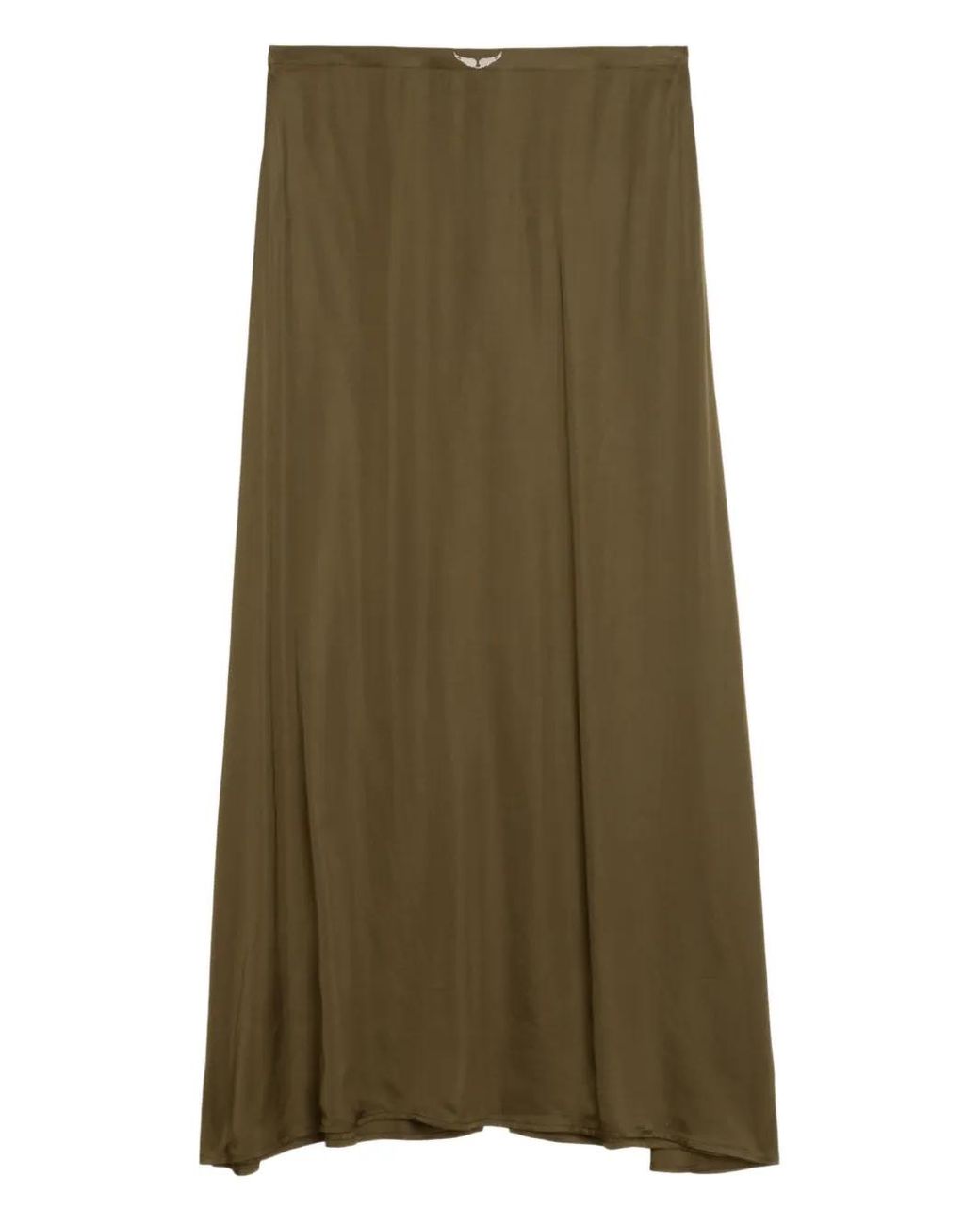 Zadig & Voltaire Green Jimeno Satin Skirt
