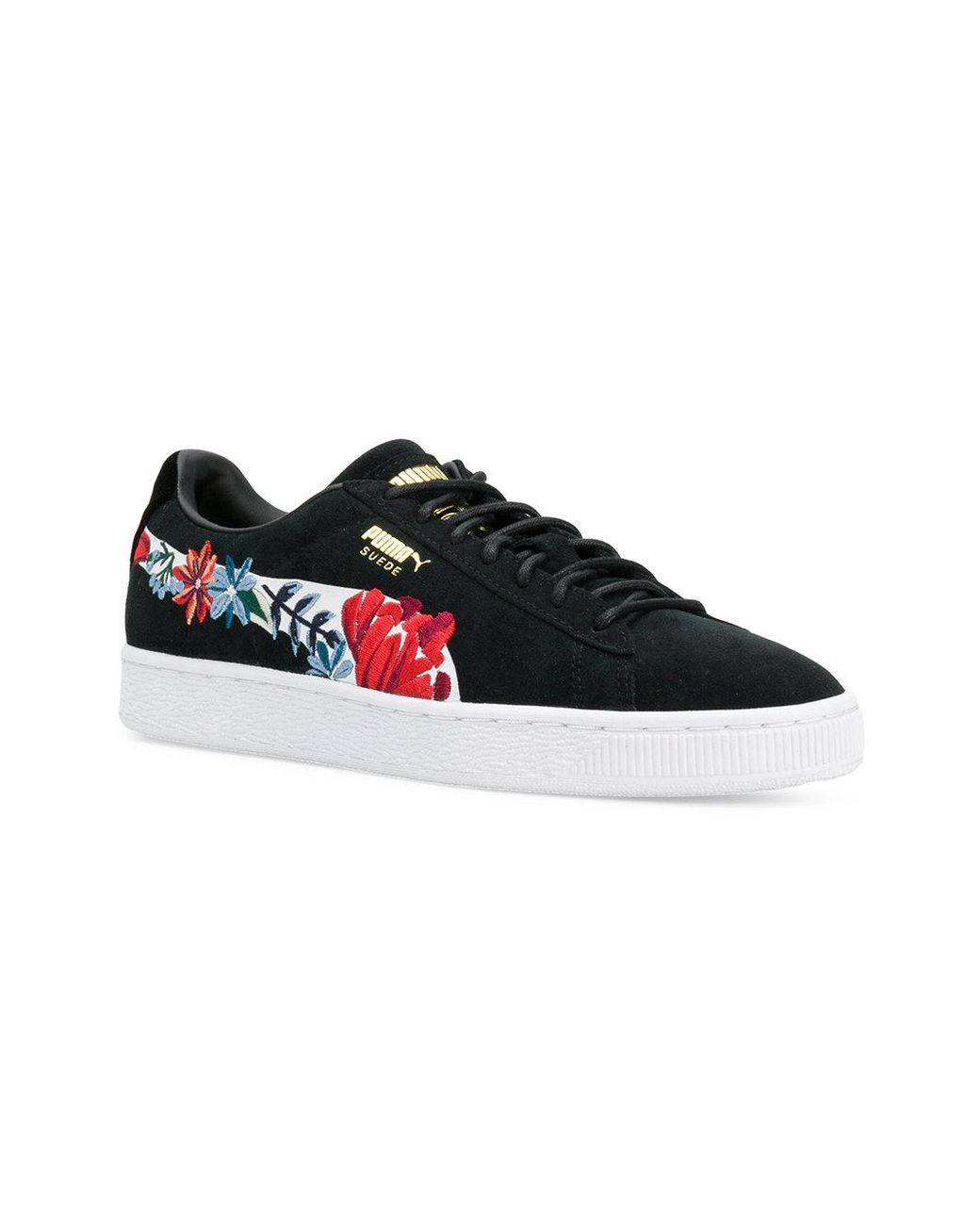 puma embroidered trainers