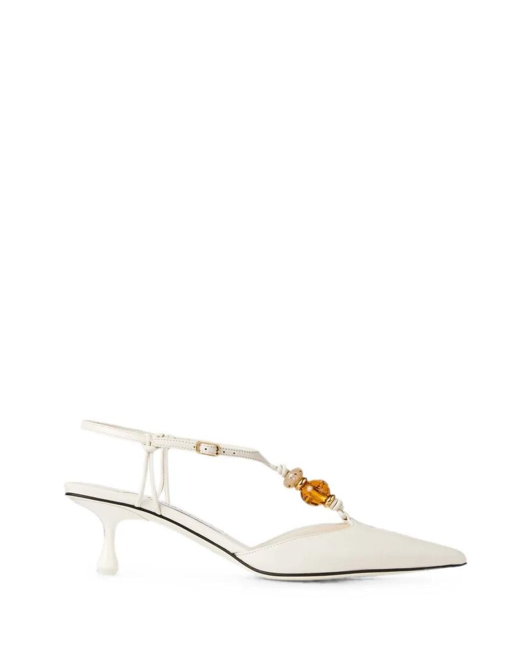Jimmy Choo White Lauri 50 Pumps