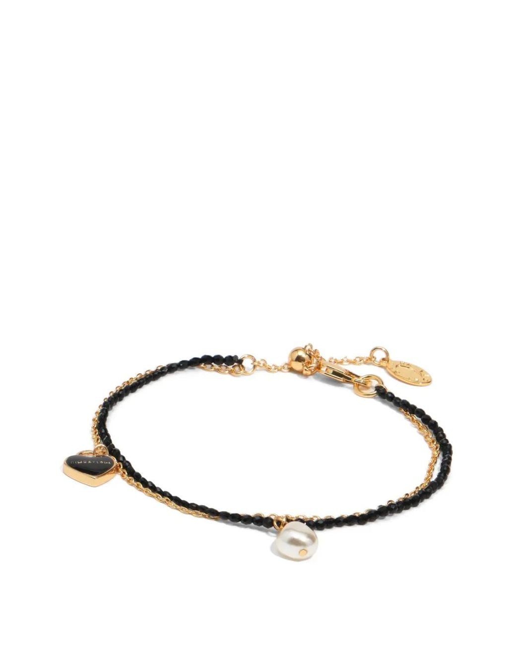 Bimba Y Lola Natural Heart-Logo Double-Chain Bracelet