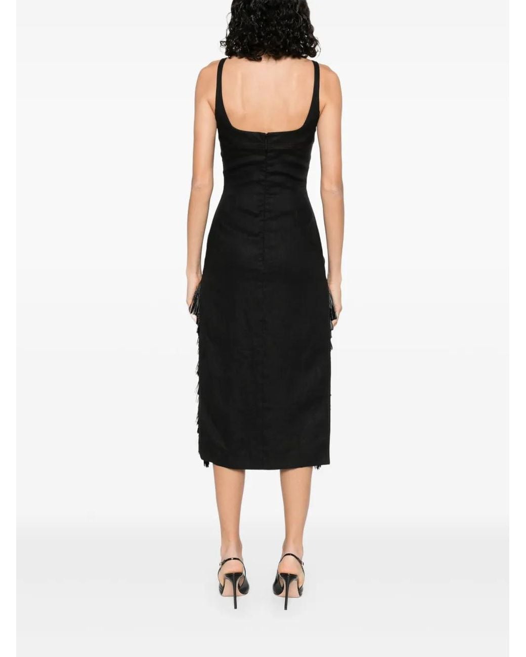 16Arlington Black Santina Midi Dress