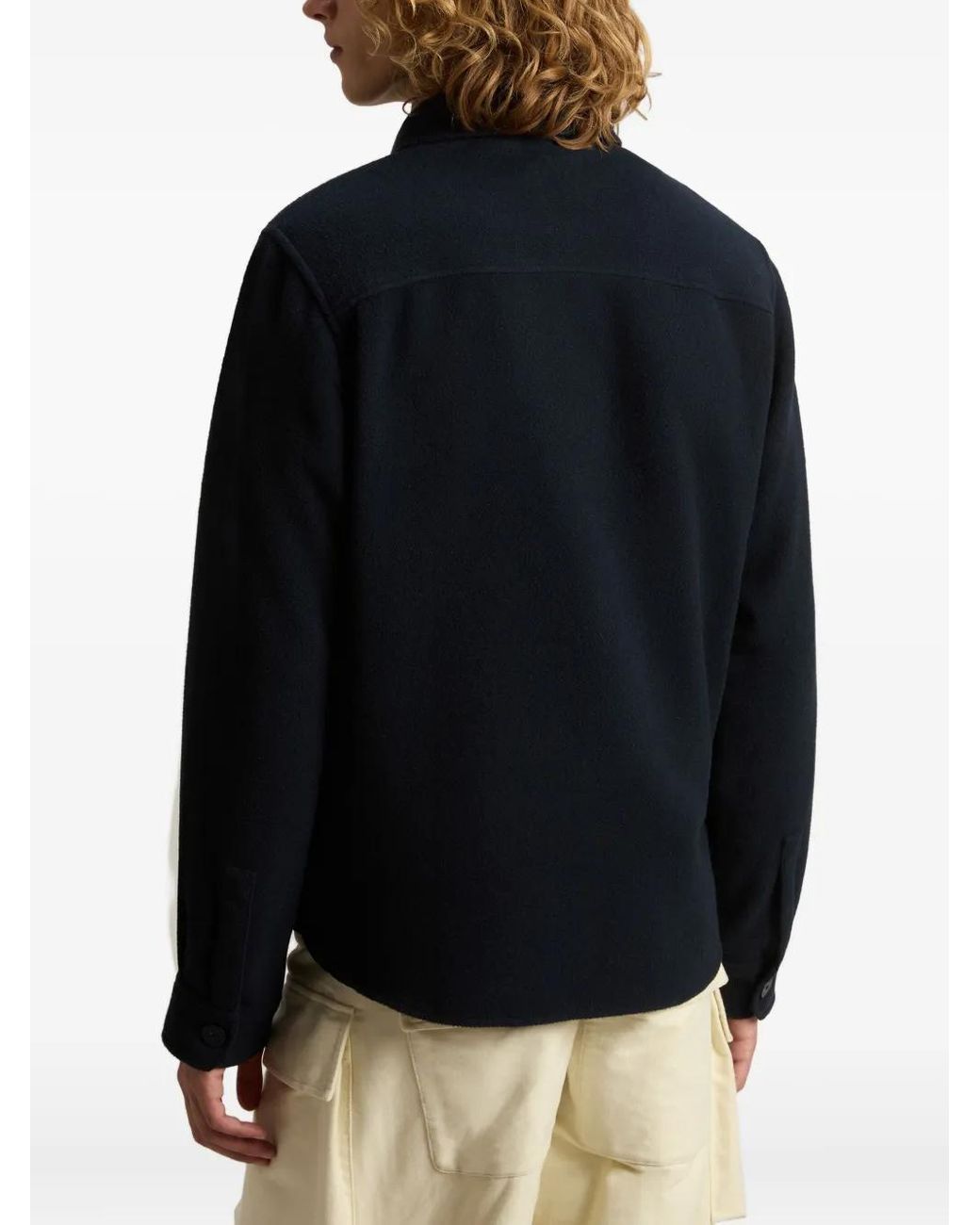 Woolrich Blue Double-Pocket Shirt Jacket for men