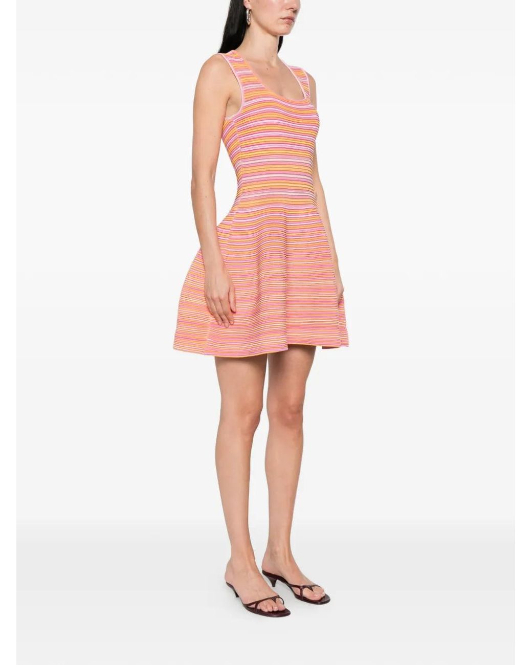 Jonathan Simkhai Pink Striped Mini Dress