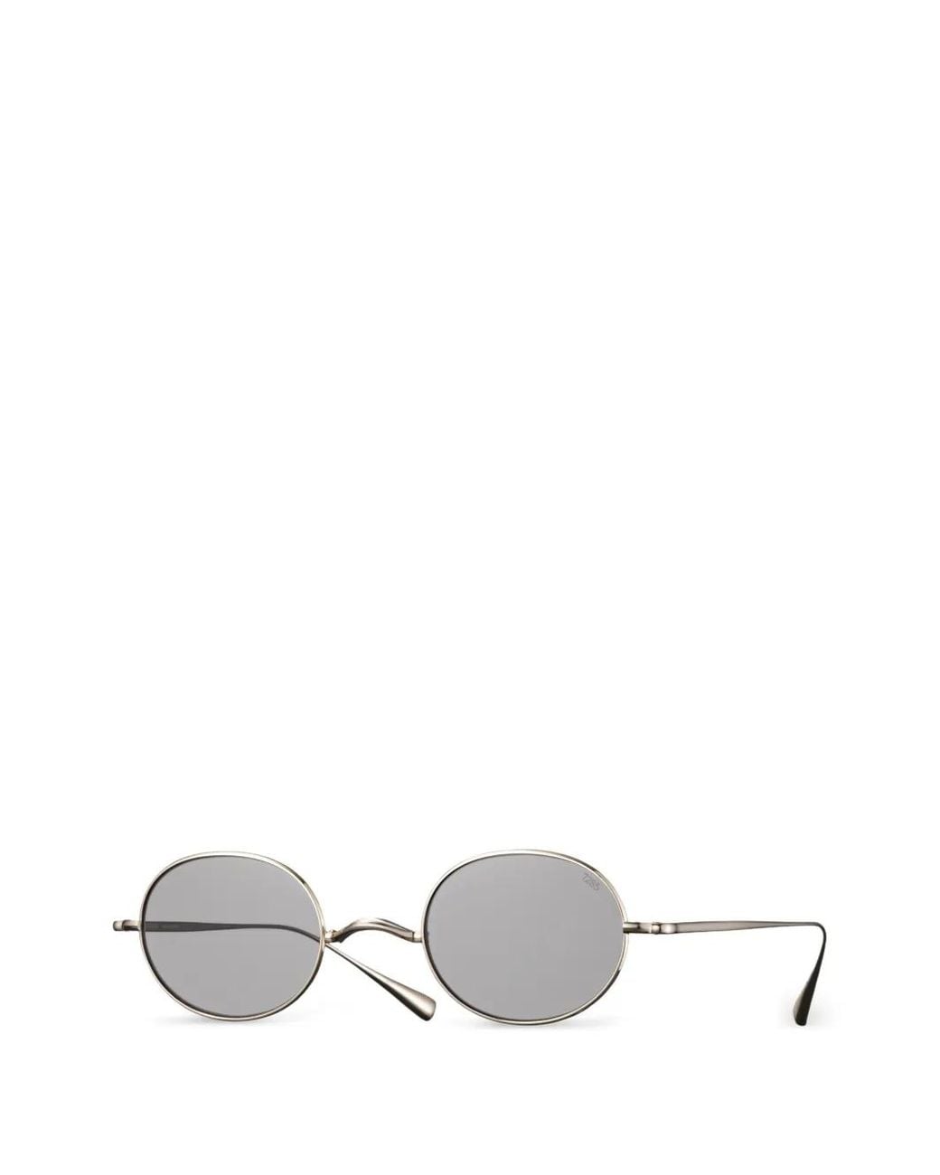 Eyevan 7285 White 901E Round-Frame Sunglasses