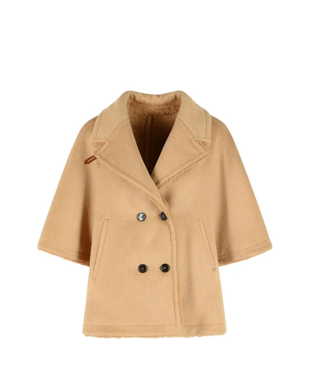 Max Mara Natural Teddy Reversible Cape