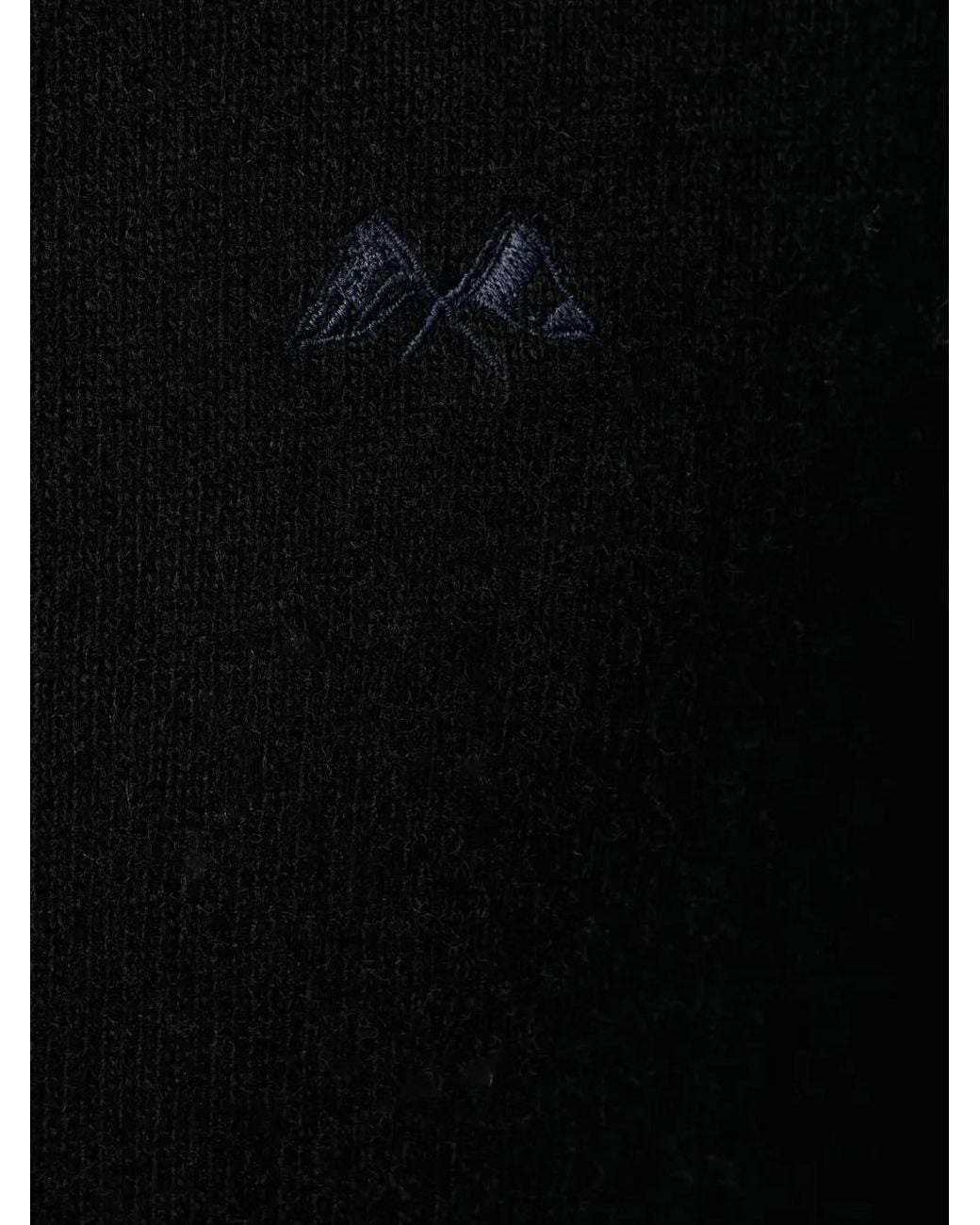 Lindbergh Black Pull À Logo Brodé Et Col Roulé for men