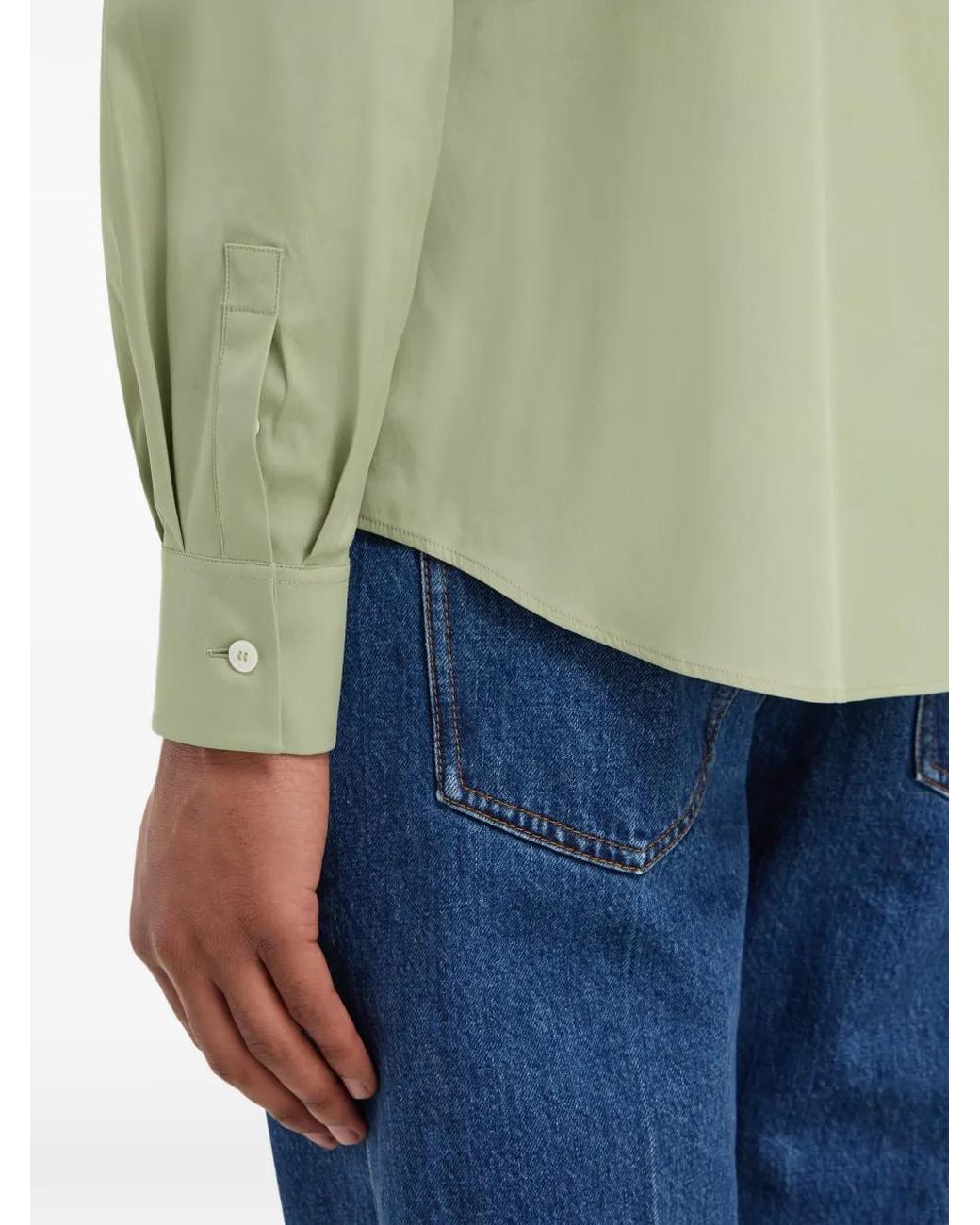 Ferragamo Green Button Down Shirt for men