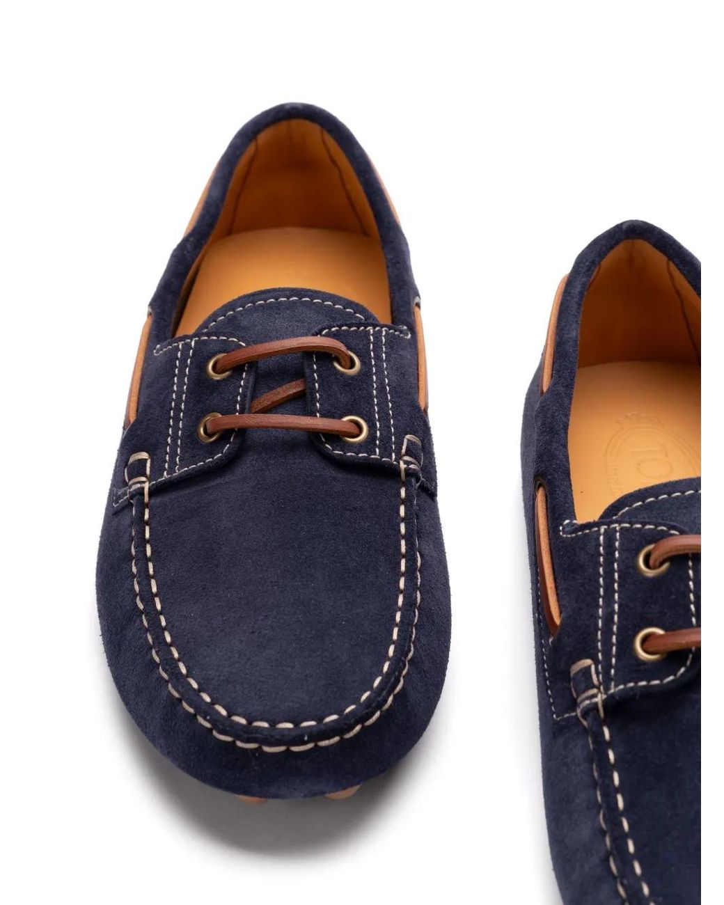 Tod's Blue Boat Gommino Bubble Loafers for men