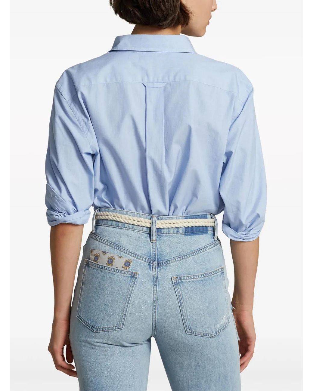 Polo Ralph Lauren Blue Polo Pony Cotton Shirt