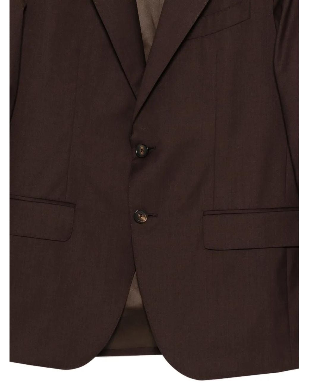 Caruso Brown Button Jacket for men