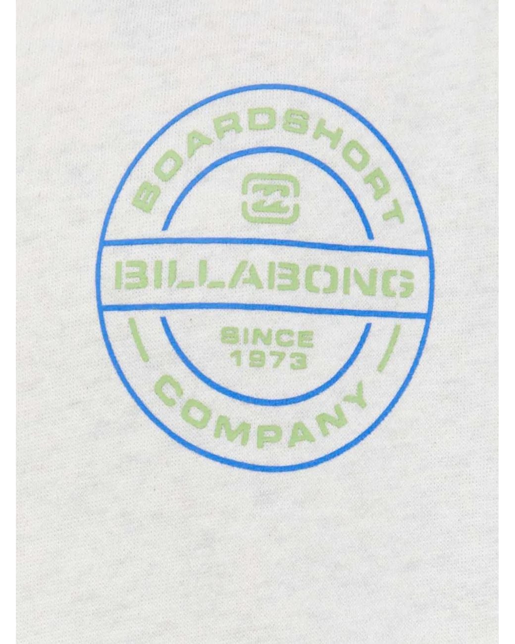 Billabong White Short Sands Logo-Print Sweatshirt for men