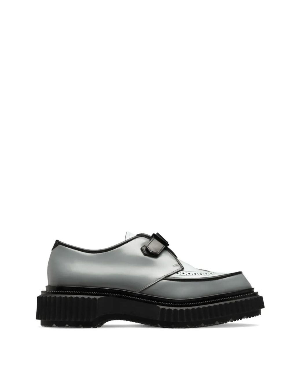 Adieu Black Buckle Wingtip Leather Loafers for men