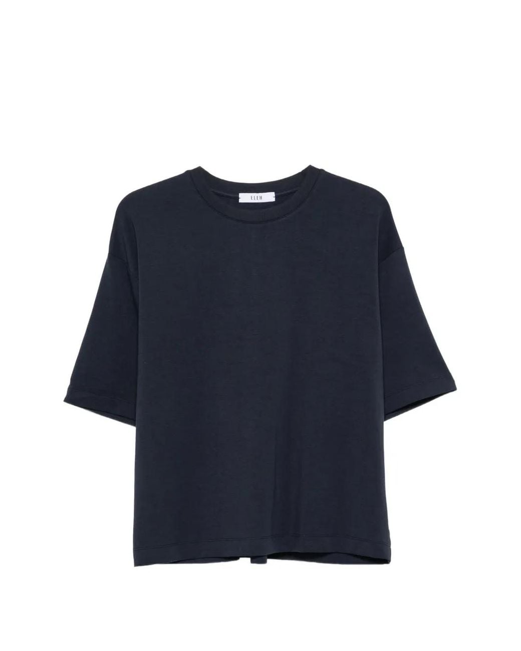 ELEH Blue Pleat-Detail T-Shirt
