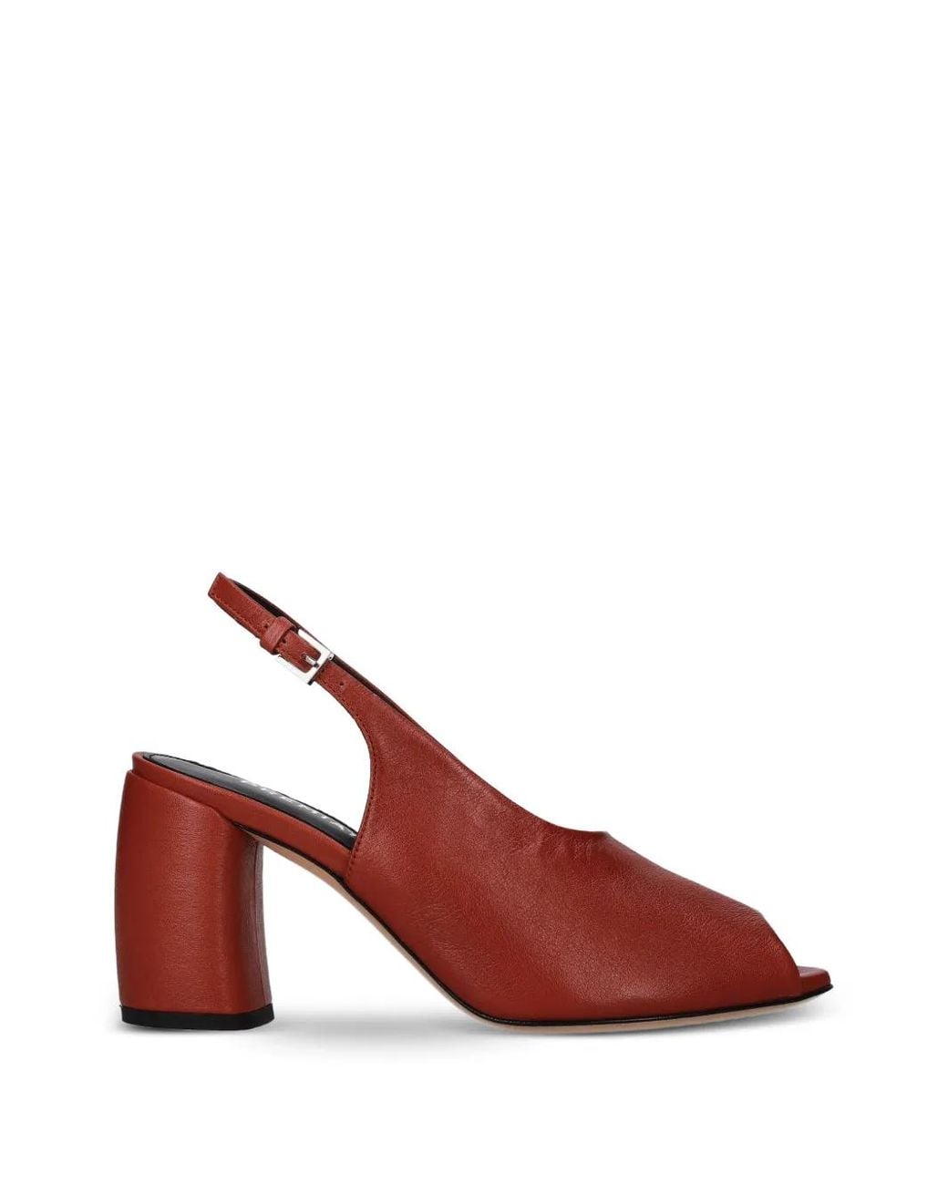 Premiata Red Peeptoe-Pumps Mit Slingback-Riemen