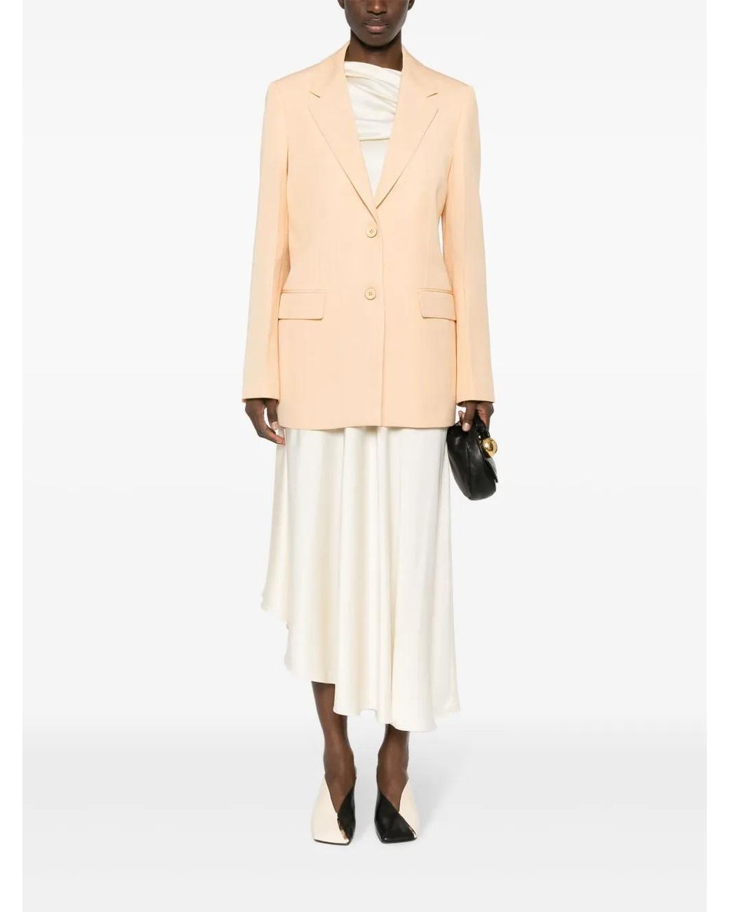 Jil Sander Natural Blazer À Simple Boutonnage