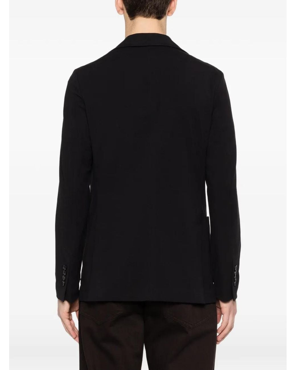 Circolo 1901 Black Welt-Pocket Two-Button Blazer for men
