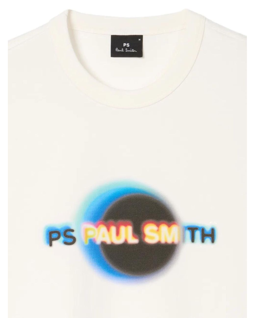 Paul Smith White Casual Fit T Shirt "Eclipse" for men