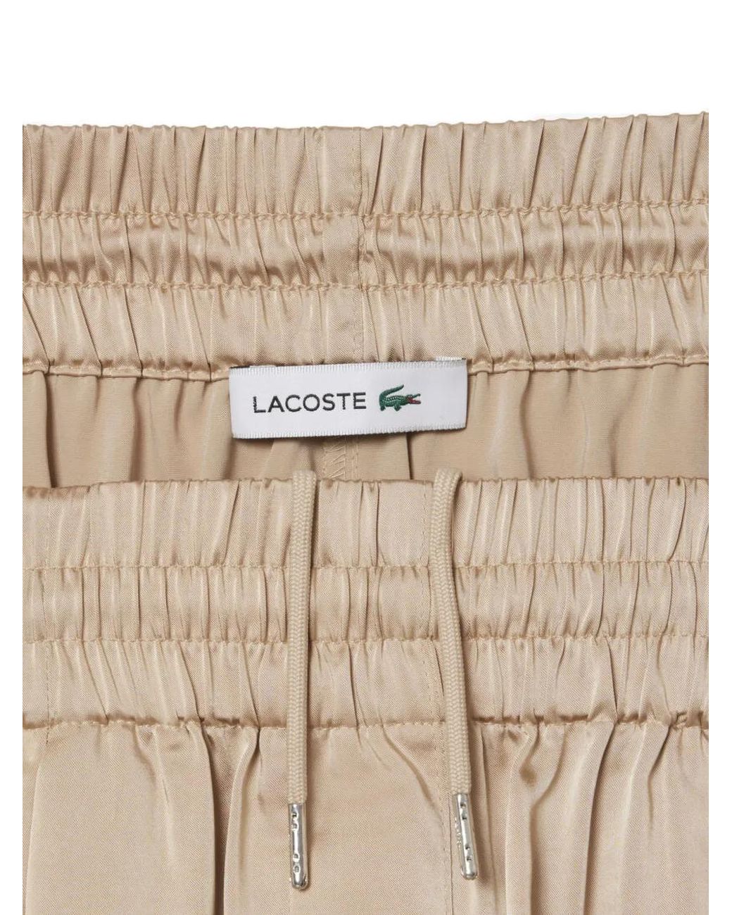 Lacoste Natural Elasticated Pleated Palazzo Pants