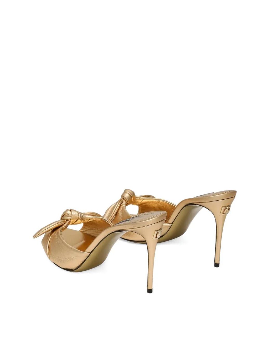 Dolce & Gabbana Natural Mordoré Nappa Leather Sandals