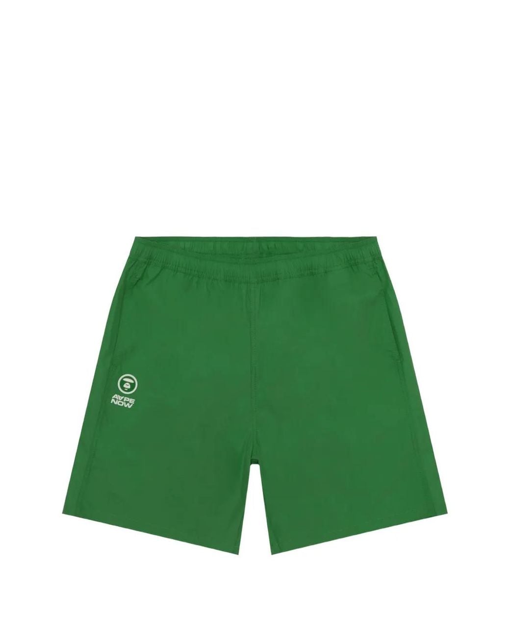 Aape By A Bathing Ape Green Logo-Print Drawstring Shorts for men