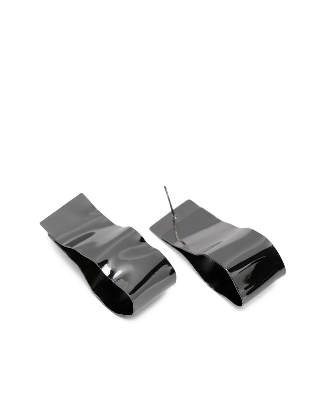 Peserico Gray Rectangle Earrings