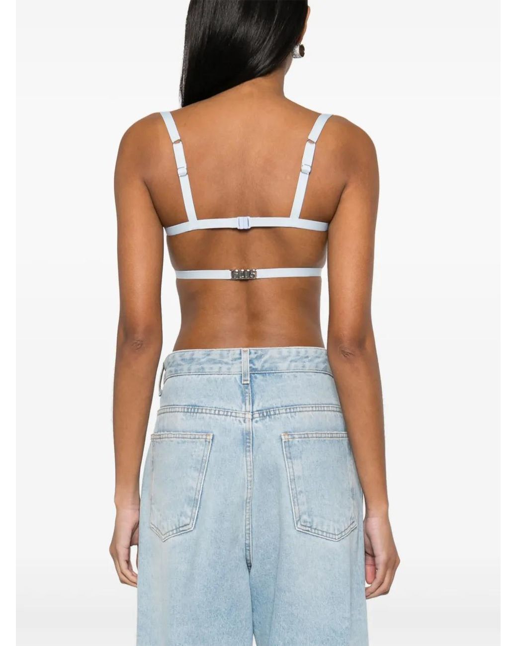 Gcds White Sequined Bra Top
