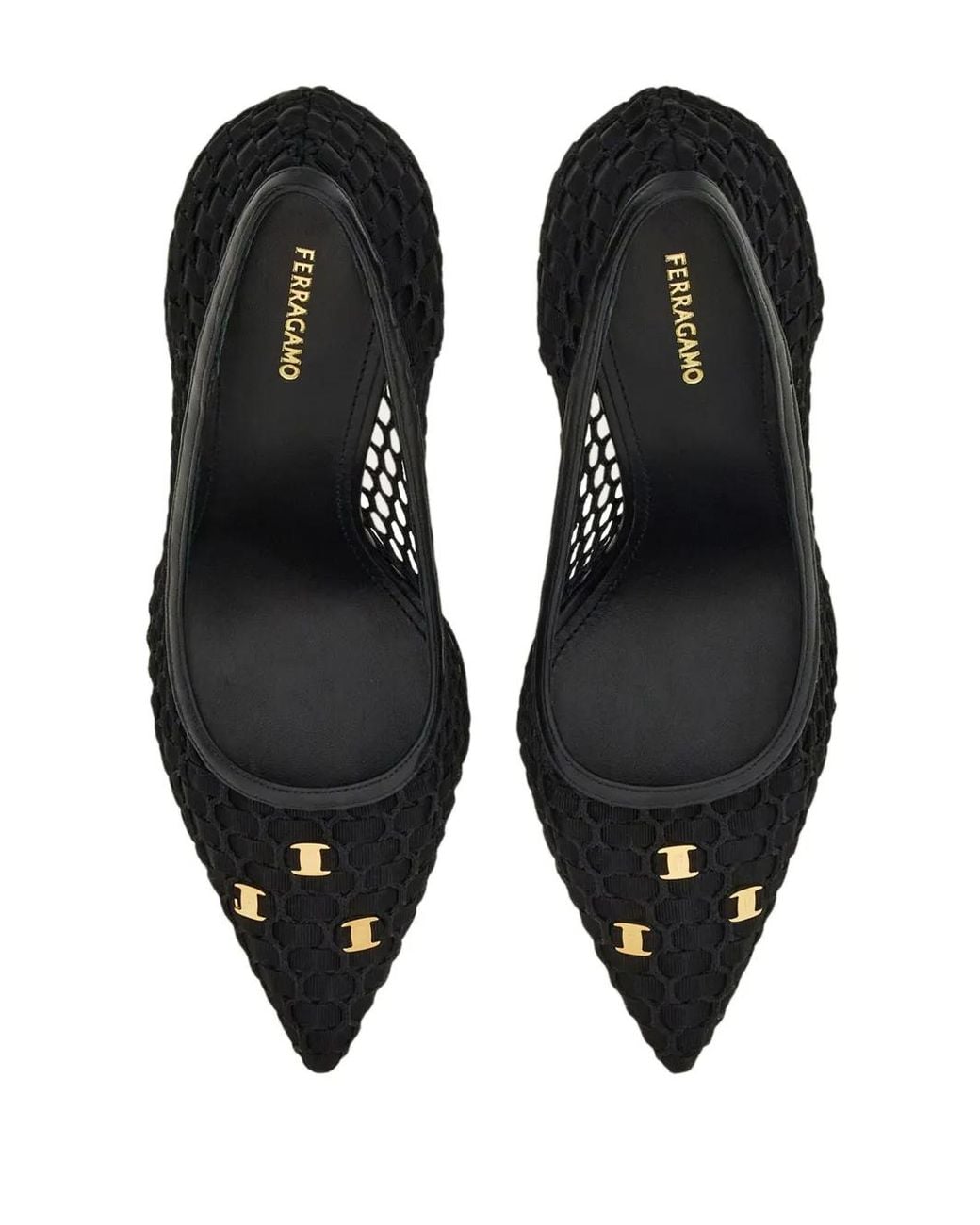 Ferragamo Blue 95Mm Vara-Appliqué Slingback Pumps
