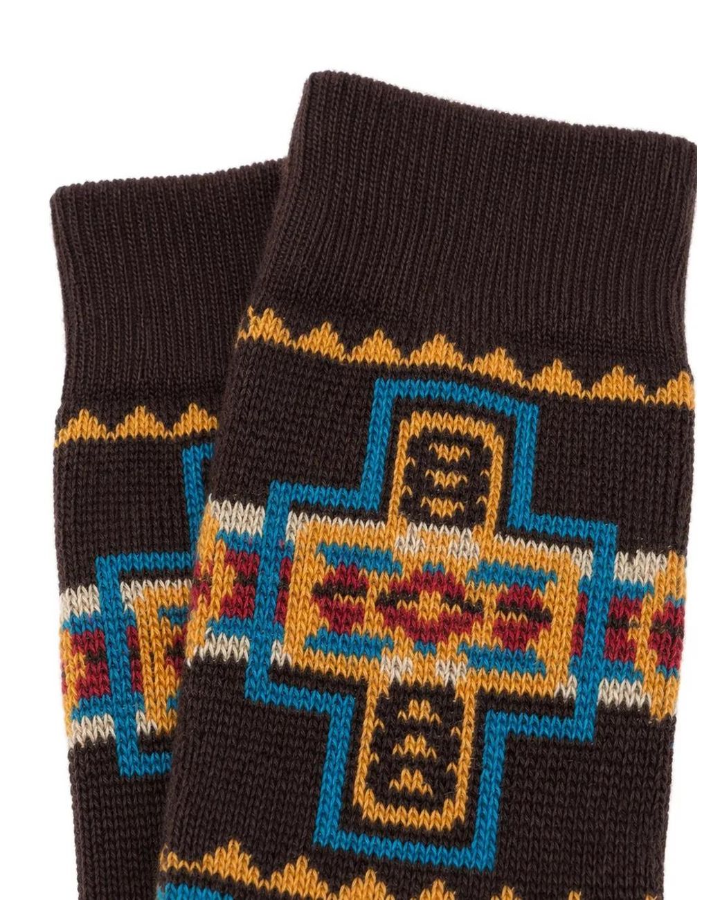 Anonymous Ism Black Geometric-Pattern Socks for men