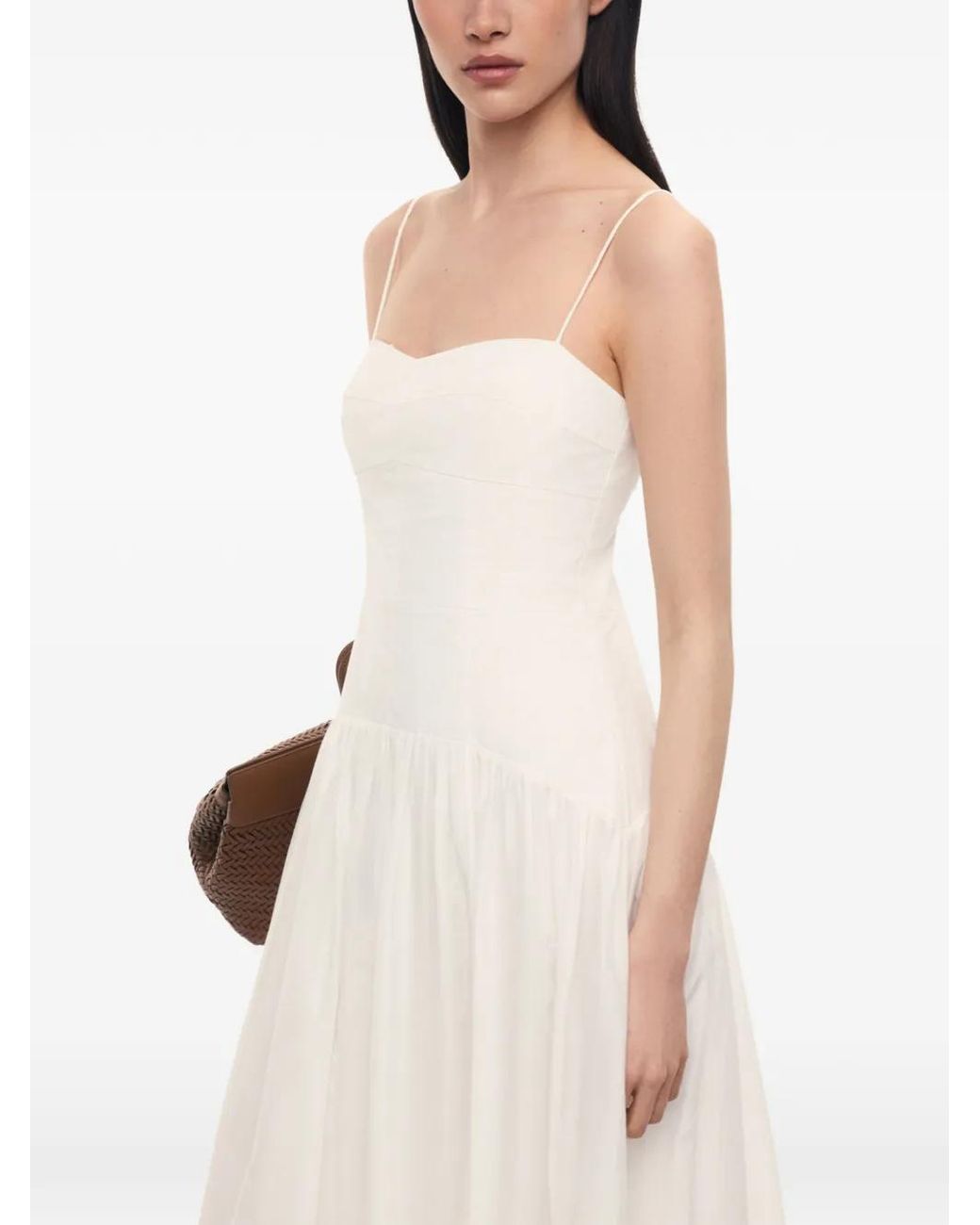 12 STOREEZ White Provence Spaghetti-Strap Dress