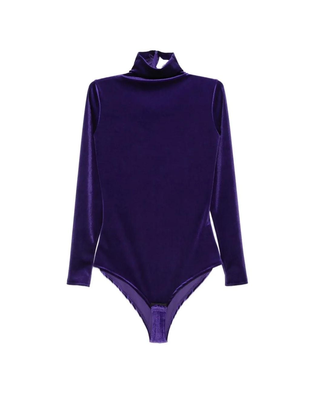 Atu Body Couture Blue Turtleneck Long-Sleeved Bodysuit