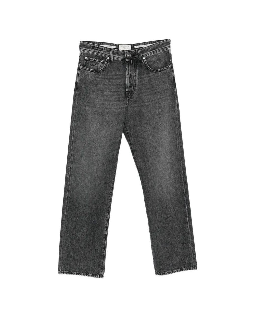 Jacob Cohen Gray Straight Five-Pocket Trousers for men