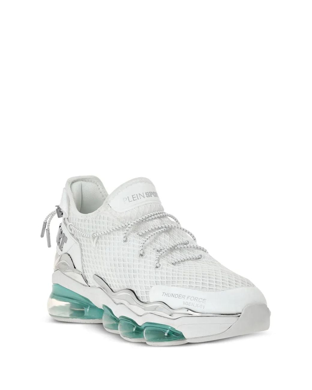 Philipp Plein White Thunder Force Genx 01: Runner Edition Sneakers
