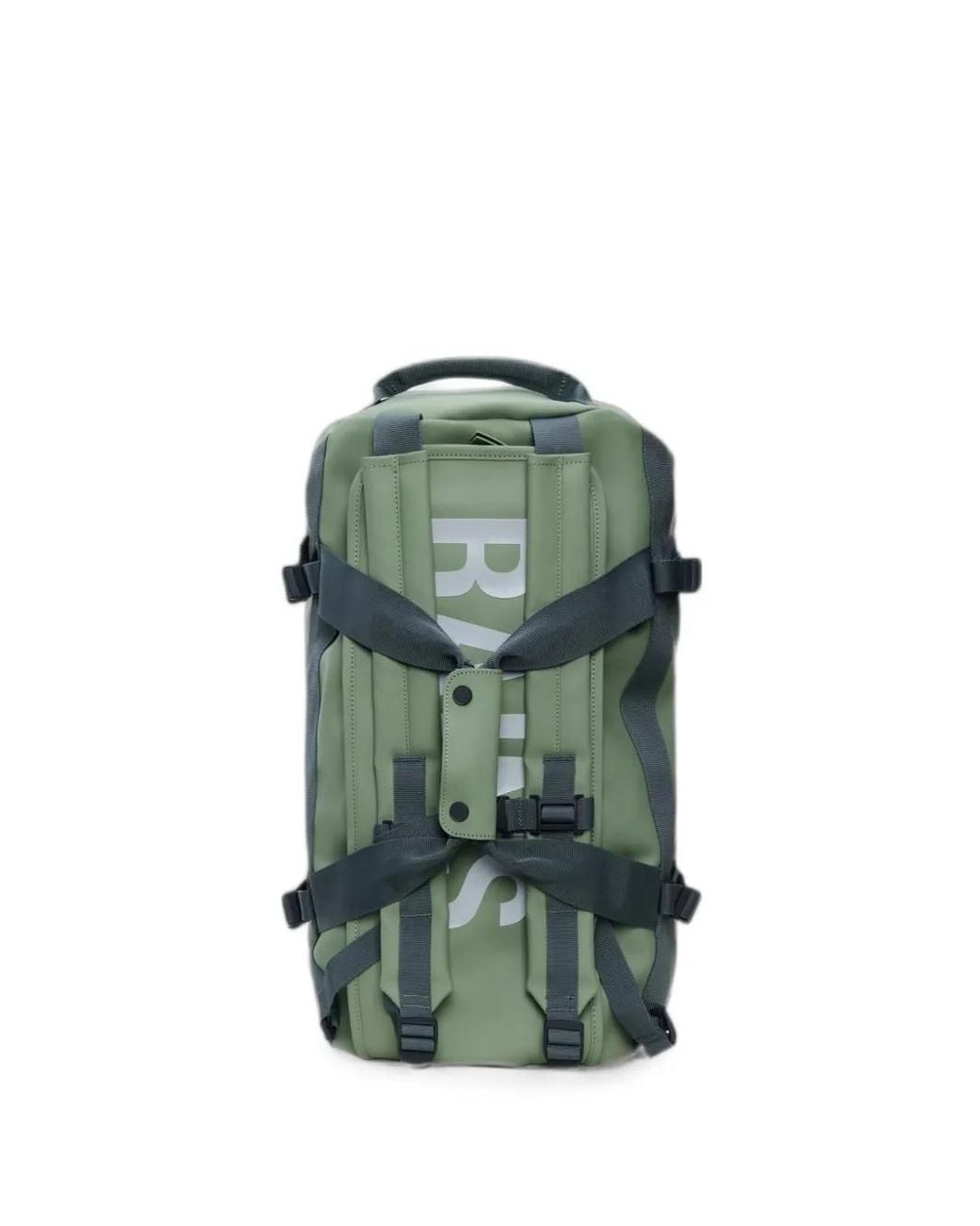 Rains Green Small Texel Logo-Print Duffel Bag for men