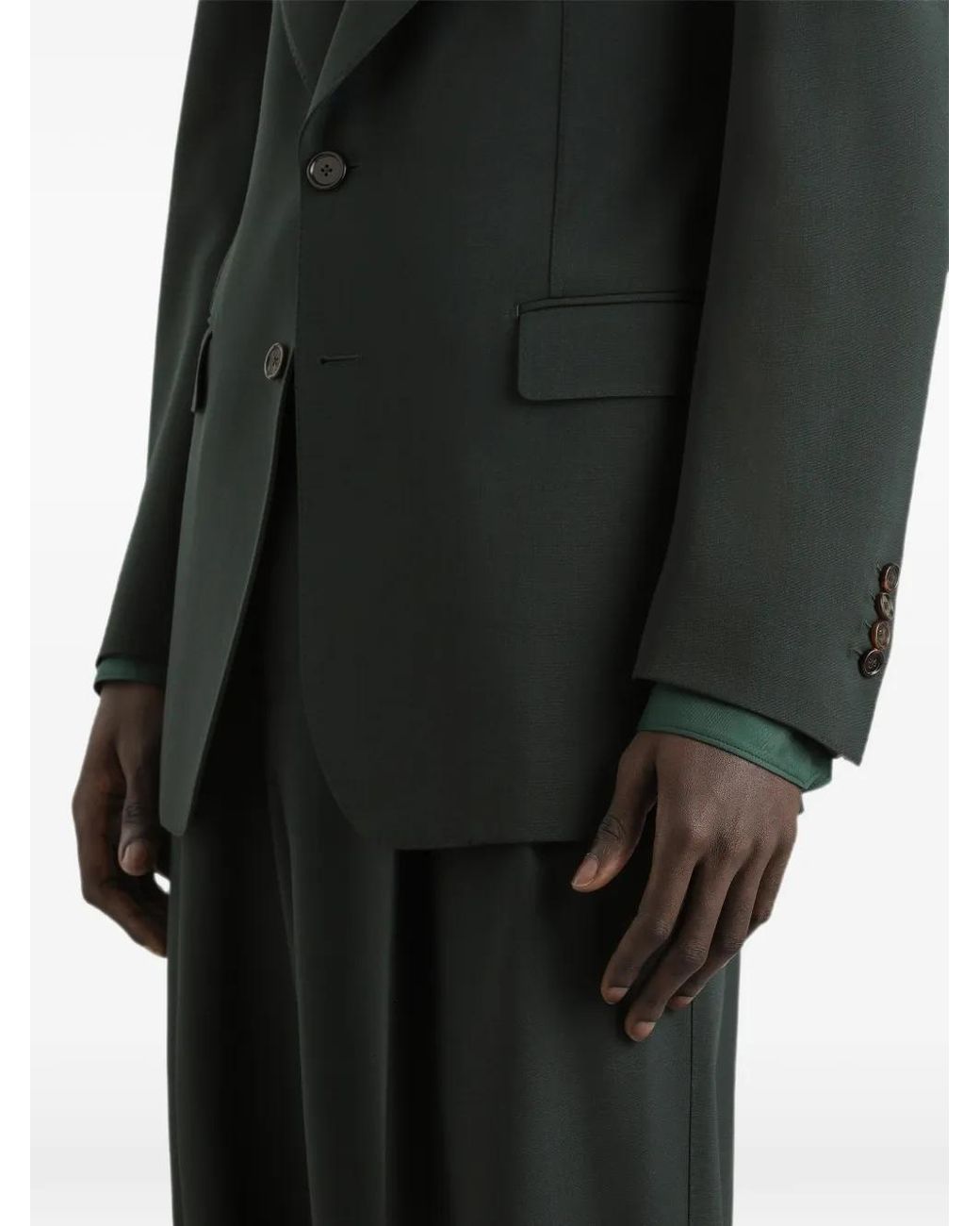 Dolce & Gabbana Black Single-Breasted Micro-Rib Jacket for men