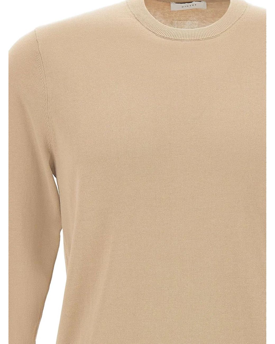 Diktat White Ribbed-Edge Cotton Sweater for men