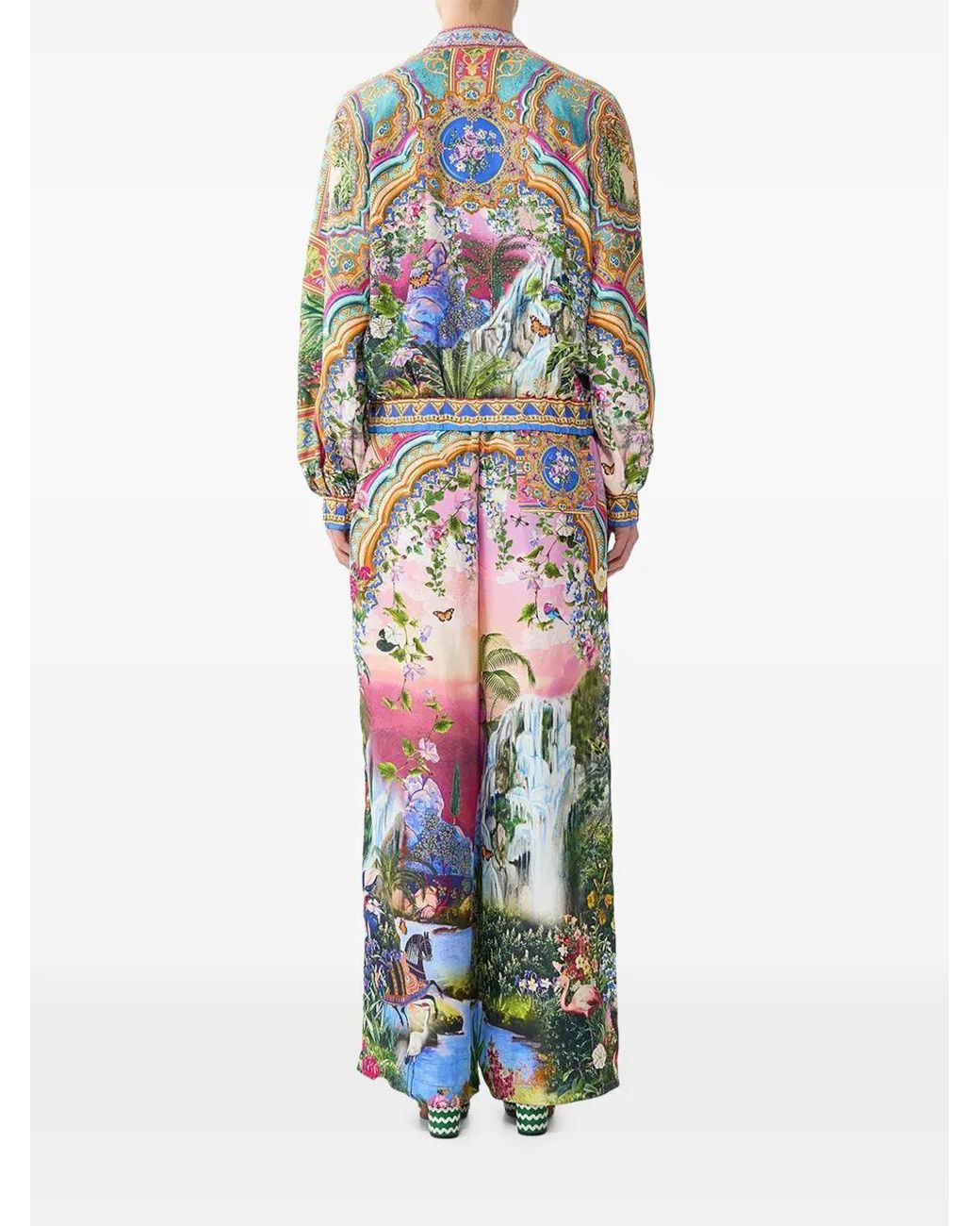 Camilla White Pattern Bomber Jacket