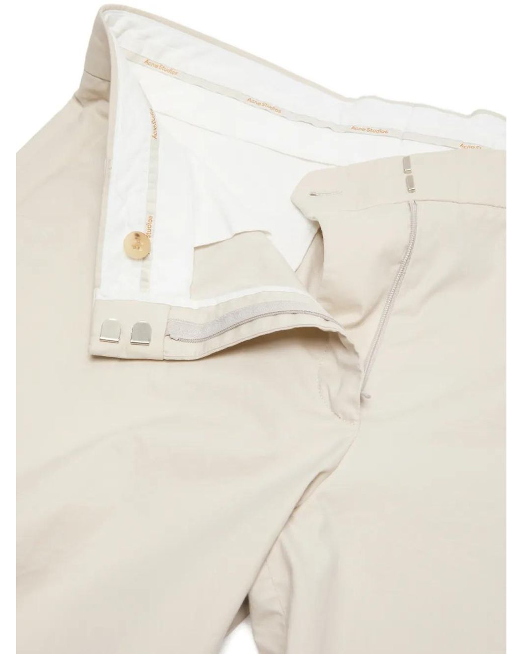 Acne White Wide-Leg Trousers