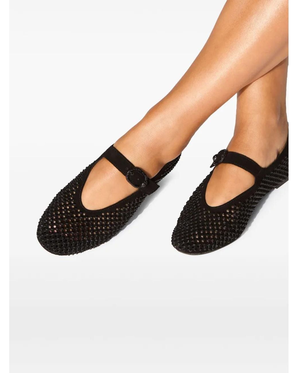 Kurt Geiger Black Mayfair Ballet Flats
