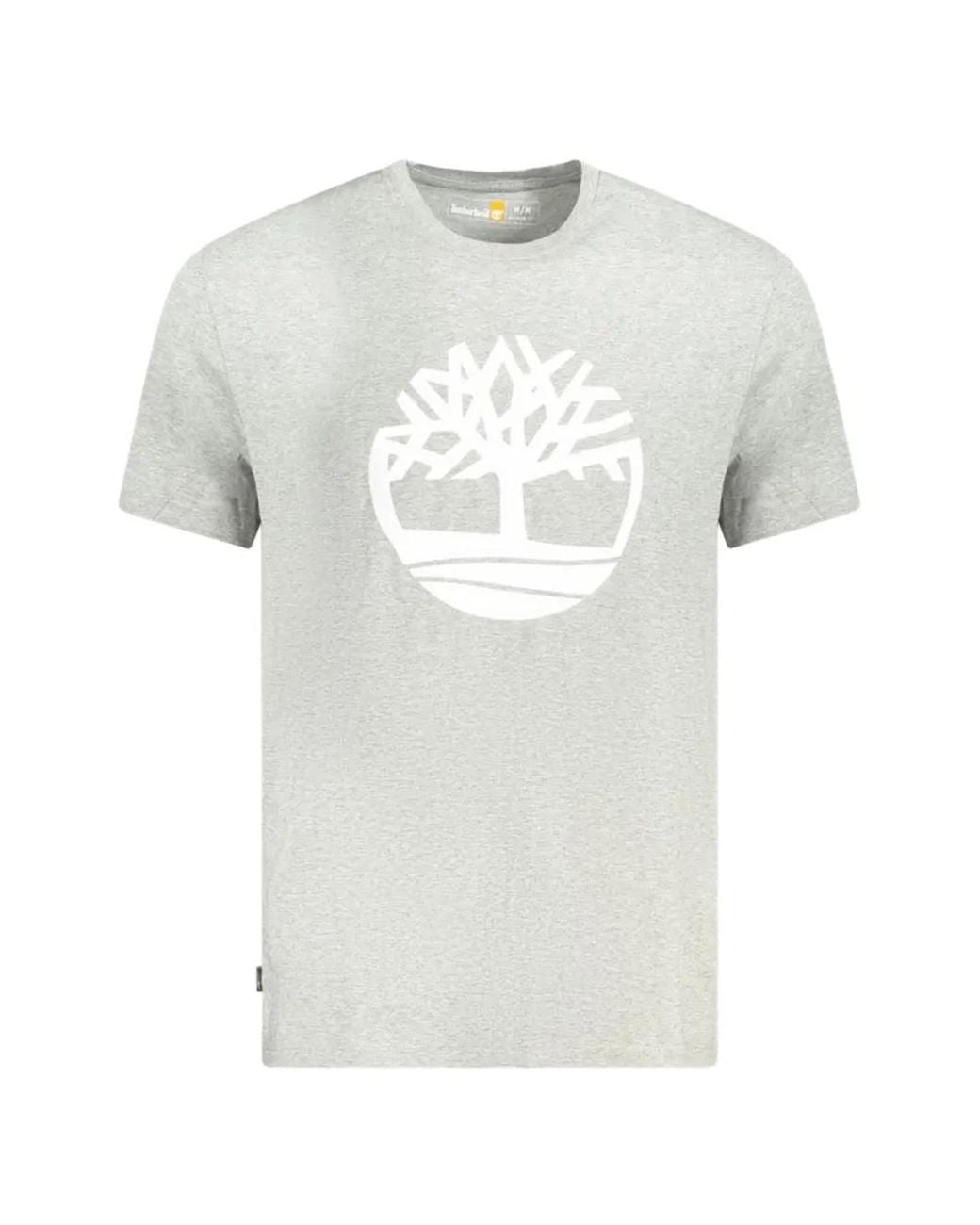 Timberland White Logo-Print Crew-Neck T-Shirt for men