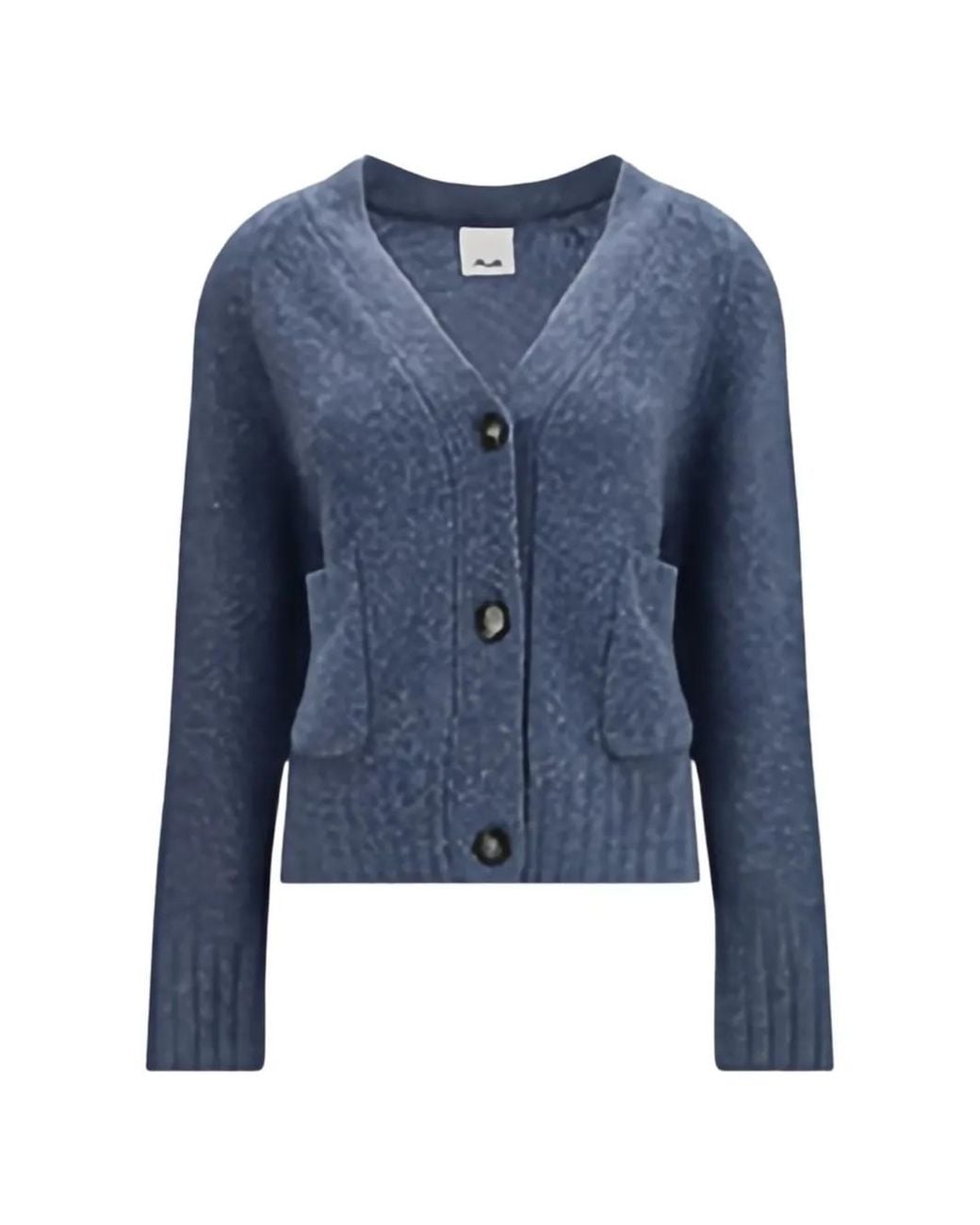 Allude Blue Cardigan En Cachemire À Col V