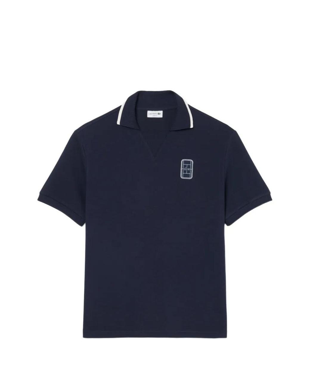 Lacoste Blue T-Shirt À Col V for men
