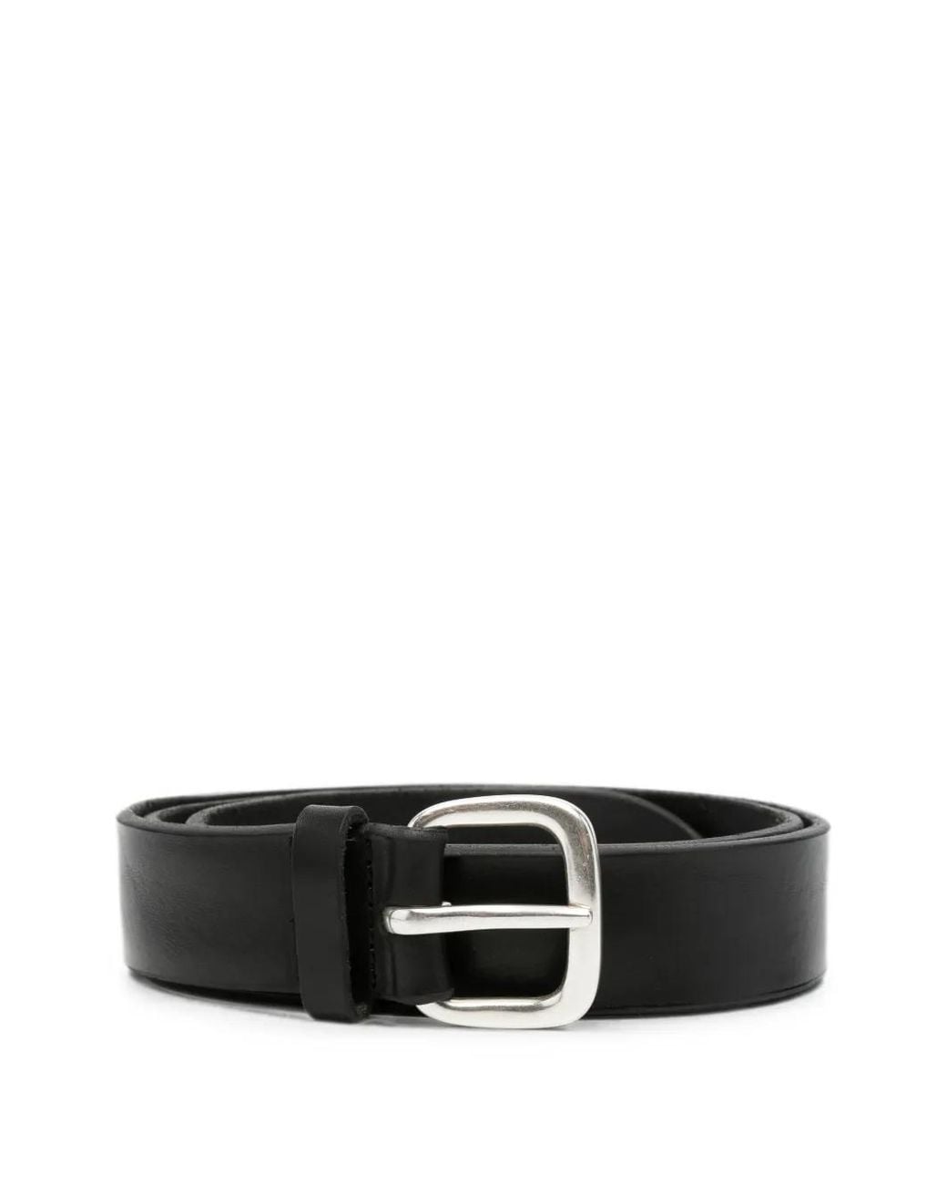 Orciani Black Buckle-Fastening Leather Belt for men