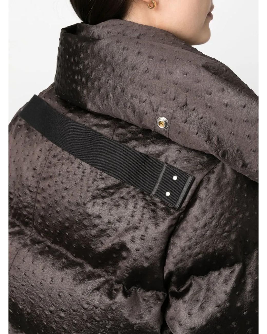 Rick Owens Donsjack Met Trechterhals in het Black