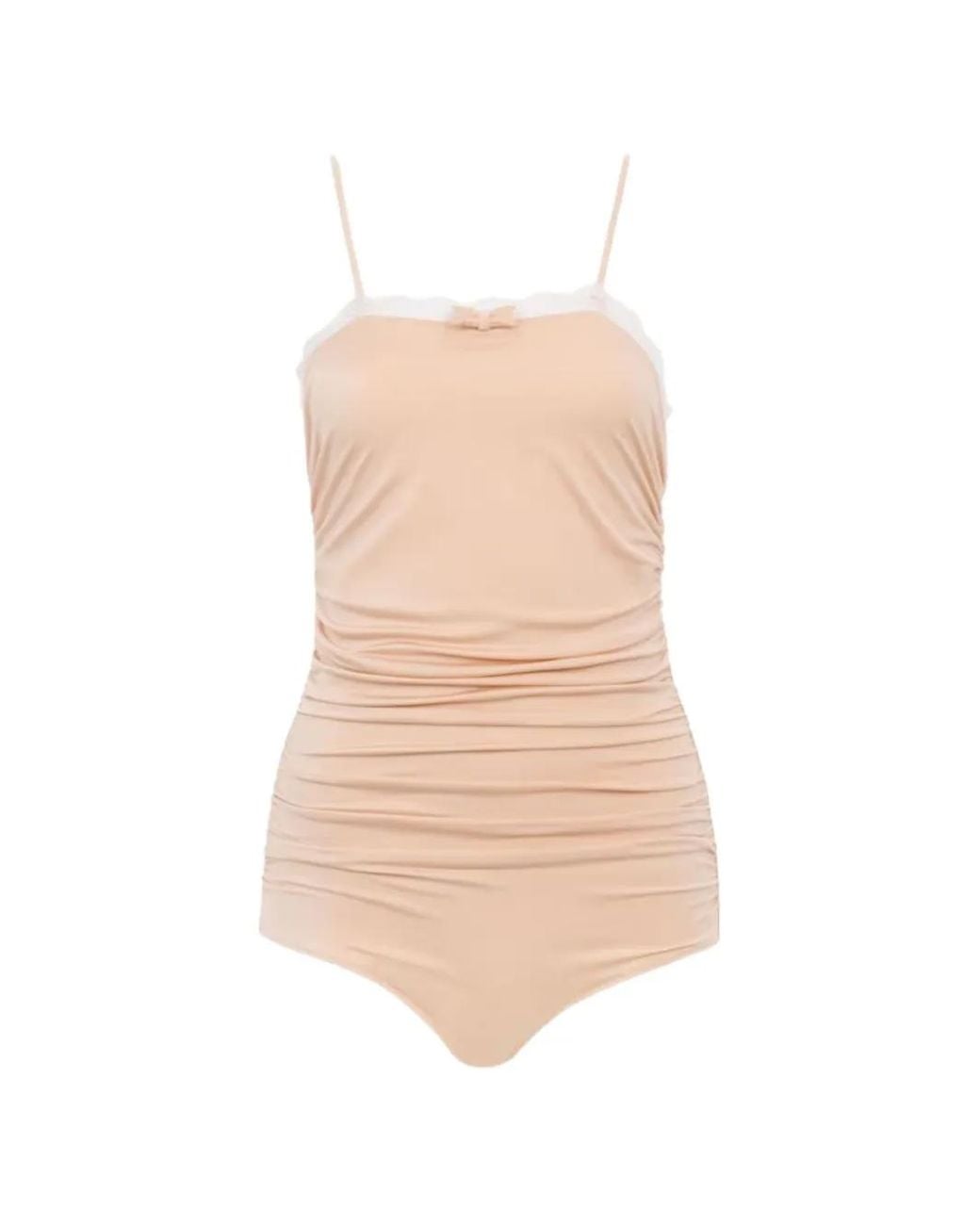 Chloé White Lace-Trim Bodysuit