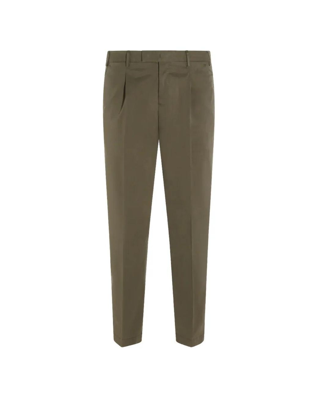 PT Torino Green Edge Pleated Trousers for men