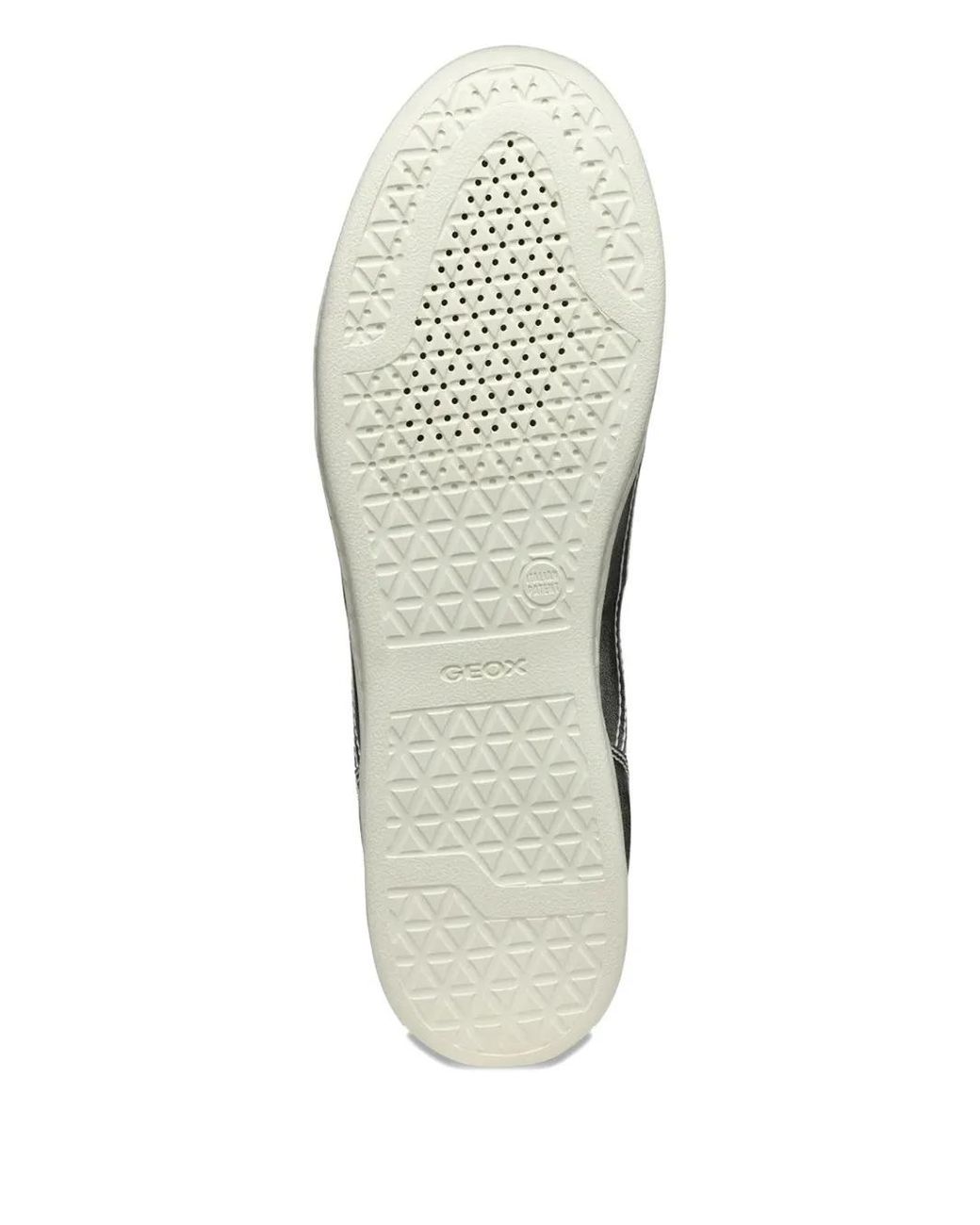 Geox Gray Debossed-Logo Sneakers