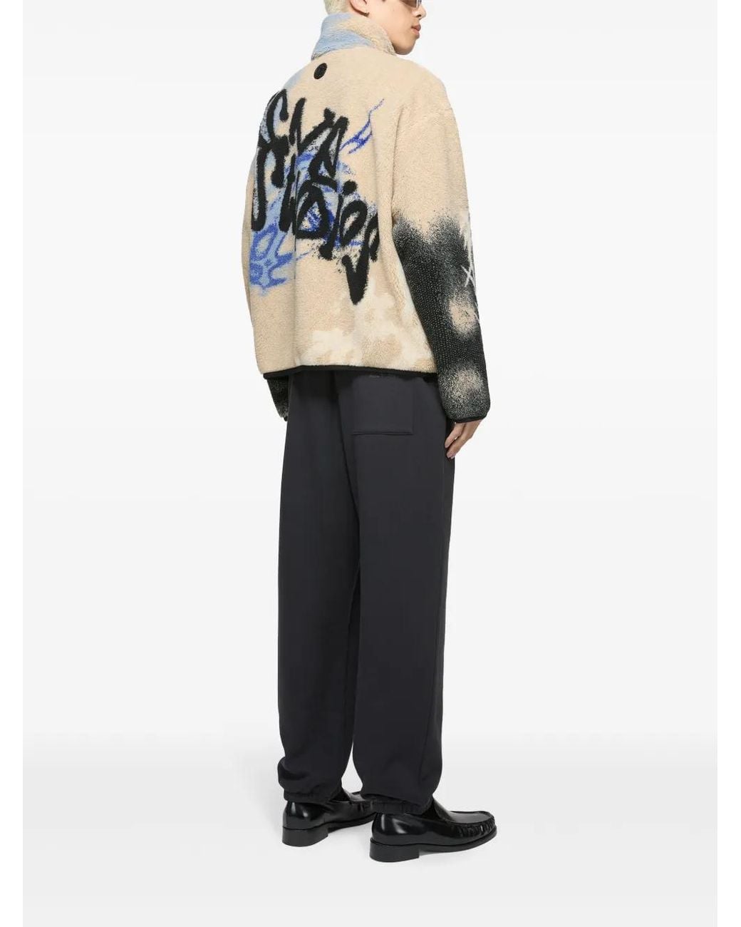 Acne Blue Logo-Embroidered Joggers