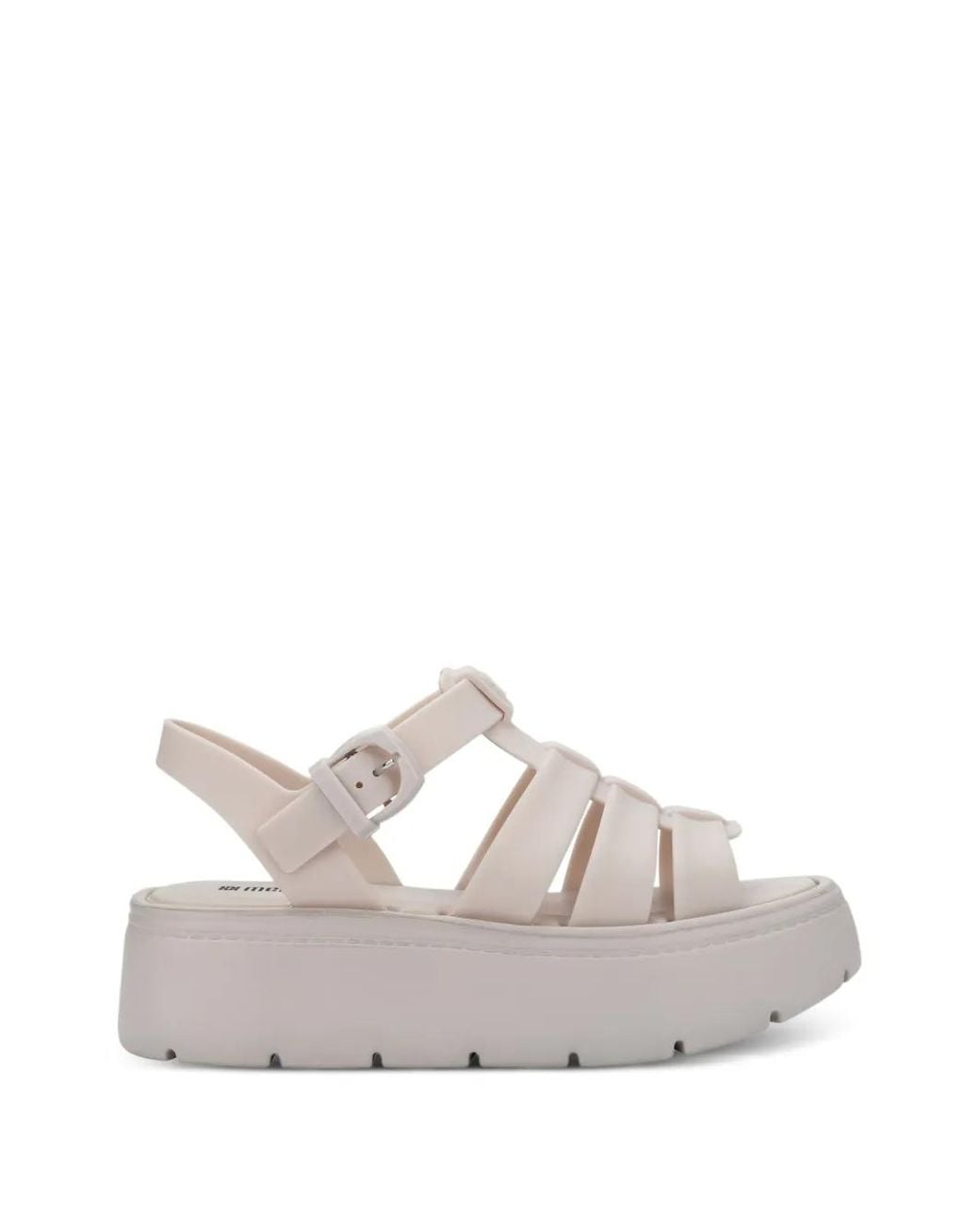 Melissa White Up Platform Strap Sandals